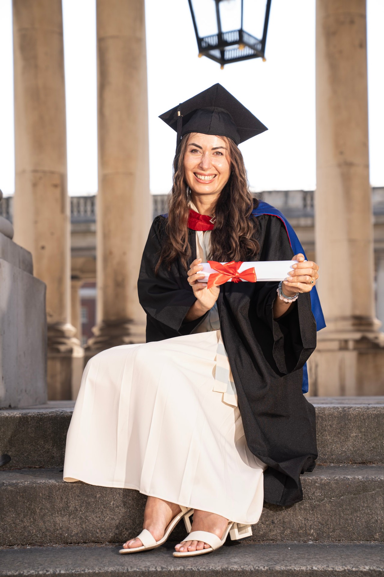 Natural outdoor graduation portrait in London
